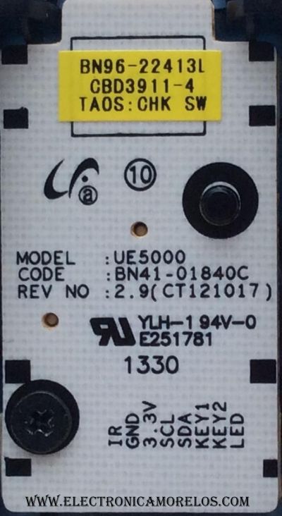 BOTONERA PARA TV / SAMSUNG BN96-22413L / BN41-01840C / BN41-01842B / MODELO UN50EH5000FXZA PJ03	 - Imagen 2
