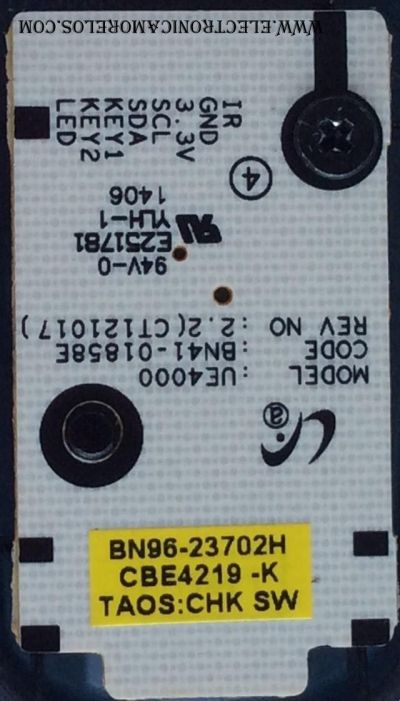 BOTONERA PARA TV / SAMSUNG BN96-23702H / BN41-01858E / MODELO UN55FH6200FXZA	 - Imagen 2