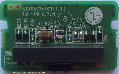 TARJETA DE SENSOR PARA TV / LG EBR77164701 / EAX65034403(1.1) / MODELO 39LP620H-UH.BUSJLJR	