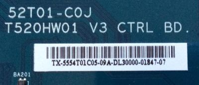 T-CON / INSIGNIA 55.54T01.C05 / 5554T01C05 / T520HW01 V3 / 52T01-C0J / MODELO NS-L55X-10A	 - Imagen 2