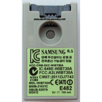 MODULO DE BLUETOOTH / SAMSUNG BN96-21431C / DBUB-S207A / 2011DJ7743 / A3LWIBT30A / WIBT30A / MODELO UN55ES6580FXZA CS02	