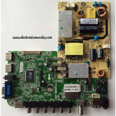  KIT DE TARJETAS FUENTE  MAIN SEIKI 31H0095A/CVB32001 / 31H0104 / CVB32001 / CV3393BH-APW-11B2 / CV3393BH-APW / CQC03001005728 / CV3393BH-APW / MODELO SE32HY10	