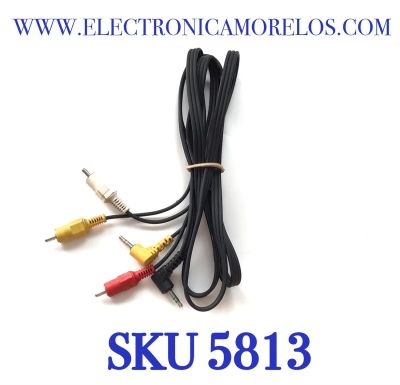 CABLES DE 3 RCA  A/V ( AMARILLO, BLANCO Y ROJO ) MACHO CON DOS AUXILIARES / COMPATIBLE CON DIFERENTES DISPOSITIVOS, MARCAS Y MODELOS