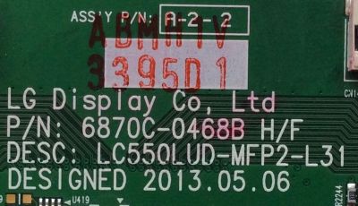 T-CON / LG 6871L-3395D / 6870C-0468B / LC550LUD-MFP2-L31 / 3395D / MODELO 55EA9800-UA	 - Imagen 2