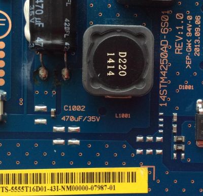 TARJETA DE ALIMENTACIÓN PARA TV SONY BRAVIA / NUMERO DE PARTE 5555T16D01 / 14STM4250AD-6S01 / 55.55T16.D01 / 14STM4250AD-6S01 REV:1.0 / 55.55T16.D01 / PANEL T550HVF05.0 / MODELO KDL-55W800B - Imagen 2