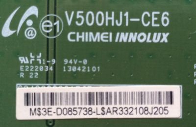 T-CON / TCL 3E-D085738 / V500HJ1-CE6 / MODELO LE50FHDF3010TATBAA	 - Imagen 2