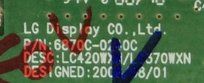 T-CON PARA TV LG / NUMERO DE PARTE 6871L-1511C / 6870C-0240C / 1511C / PANEL LC370WXN (SB)(A1) / MODELOS M3702CG / M3702C-BA / 37LC50CB-UA.AUSPLVR / 37LG3000-ZA.BEKPLJG / 37LG30-UD.AUSPLJM / AO37ZID - Imagen 2