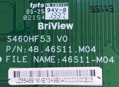 MAIN / INSIGNIA 55.46S16.ME1 / 5546S16ME1 / S460HF53 V0 / 48.46S11.M04 / 46S11-M04 / PANEL T460HVN05.1 / MODELO NS-46D40SNA14 / NS-46D40SNA14 REV.A - Imagen 2