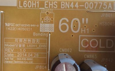 FUENTE DE PODER / SAMSUNG BN44-00775A / L60H1_EHS / 043-530-8000 / MODELO UN60H6203AFXZA GH02  / UN60H6203AFXZA HH01 / UN60J6200AFXZA MH01 / UN60J6200AFXZA EA03 / UN60J6200AFXZA / NS02 UN60J620DAFXZA NS02 / UN60J620DAFXZA MS01 - Imagen 2