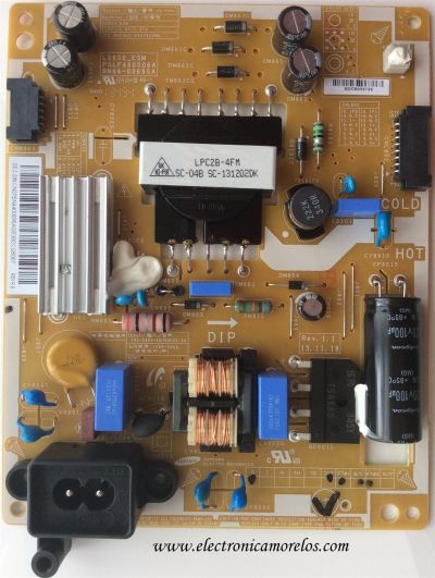FUENTE DE PODER PARA TV SAMSUNG / BN4400695A / L28S0_ESM / PSLF490S06A / BN44-00695A / MODELOS LT28D310ES/EN / LT28D / HG28EC / HG28 / LT28E / UA28J / UE28H / LT28H / UE28H4005 / UE28J / UN28K / UN28H4000 / UN28H4500 / MAS MODELOS EN DESCRIPCIÓN	