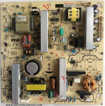 FUENTE DE PODER / SONY A-1660-720-A / A1660720A / 1-878-598-11 / PARTE SUSTITUTA A-1660-720-B / PANEL LTY400HA11 / MODELOS KDL-40SL150 / KDL-40S5100 / KDL-40V5100 / KDL-40V5500