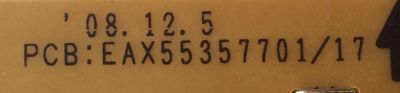 FUENTE DE PODER PARA TV LG / NUMERO DE PARTE EAY57681002 / 57681002 / EAX55357701 / LGP37-09LH / MODELOS 37LH20-UA / 37LH2000-ZA / 37LH200C-UA / 37LH3000-ZA / 37LH20-UA.BUSVLJM / 37LH2000-ZA.CEKVLH / 37LH200C-UA.AUSVLJR / 37LH3000-ZA.AEKDLJG - Imagen 3