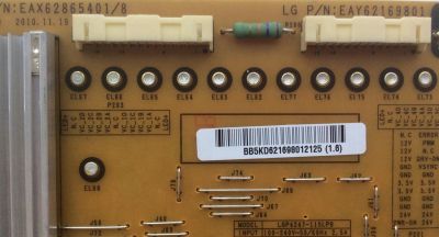 FUENTE DE PODER PARA TV LG / NUMERO DE PARTE EAY62169801 / EAX62865401/8 / LGP4247-11SLPB / MODELOS 42LW5300 / 42LW5300-UC / 42LV5400-UB / 47LV3700-UD / 47LW5000-UC / 47LW5300-UC / 47LV5400-UA / 47LV5400-UB / 47LV5500-UA / 47LW5600-UA / 47LW5700-UE - Imagen 2