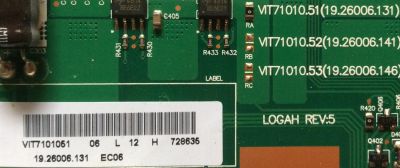 BACKLIGHT INVERSOR / SANYO 19.26006.131 / 1926006131 / VIT71010.51 / PANEL T370XW01 V.1/ / MODELOS EWL3706 / LCT3701AD / X37SV-KOMODO / FLM-373B / LWT-37000 / FLM-3732 / PA-37JK1A / N3760W VS11437-1M - Imagen 2