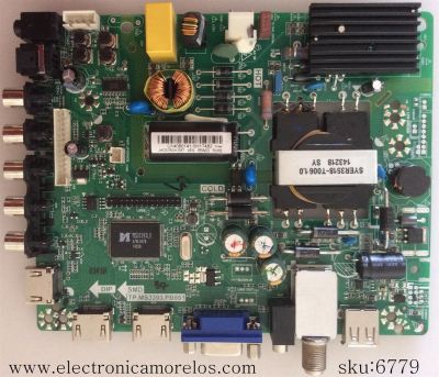 FUENTE /MAIN / HISENSE U14080141 / LHD32D37US.T.B0 / J142107 / TP.MS3393.PB851 / MODELO 32H3E	