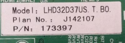 FUENTE /MAIN / HISENSE U14080141 / LHD32D37US.T.B0 / J142107 / TP.MS3393.PB851 / MODELO 32H3E	 - Imagen 2