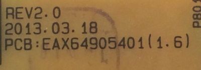 FUENTE DE PODER / LG EAY62810601 / 62810601 / EAX64905401(1.6) / PANEL´S LC420DUE (SF)(R1) / LC420DUE (SF)(R3) / MODELOS 42LN5400-UA / 42LA6200-UA / 42LN5700-UH  - Imagen 2