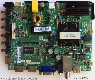 MAIN / FUENTE (COMBO) / UPSTAR N14060087 / TP.MS3393T.PB851 / 82-2000073 / PANEL HV320WX2-206 / MODELO P32EA8 BO146E