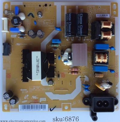 FUENTE DE PODER PARA TV SAMSUNG / NUMERO DE PARTE BN4400754A / BN44-00754A / PSLF870G06A / MODELOS UN40H4005 / UN40H4200 / UN40H5153 / UN40H5103 / UN40H5100 / HG40AD450 / HG40AD470 / HG40ED450 / UE40H5203 / UE40H4205 / MAS MODELOS EN DESCRIPCIÓN