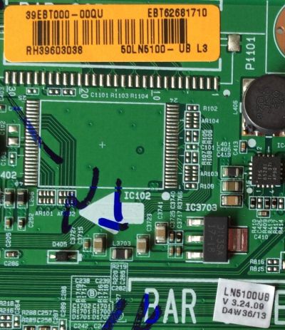 MAIN / LG EBT62681710 / EAX65049107(1.0) / PANEL LC500DUE (SF)(R2) / SUSTITUTAS EBT62359756 / 62007604 / 62860401 / 62359776 / 62359788 / 62772501 / 62359796 / 62681712 / 62359784 / 62681713 / MODELO 50LN5100-UB.BUSYLHR - Imagen 2