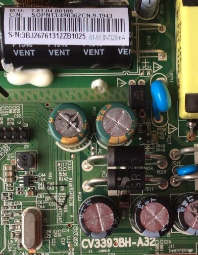 MAIN / FUENTE / ELEMENT 3BJ2676 / CV3393BH-A32 / MODELO ELEFW392	 - Imagen 2