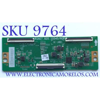 T-CON PARA TV HISENSE ORIGINAL / NUMERO DE PARTE 286050 / RSAG7.820.10545/ROH / 316793 / H41802PNI78A / PANEL´S HD650Y1U72-T0L2 / HD650Y1U72-T0LG / HD650H1U71-T0L1 / DISPLAY HV650QUB-F70 / MODELO 65A65H / 65A7K / 65A6KV