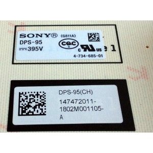 FUENTE DE PODER / SONY 1-474-720-11 / DPS-95 / JS001 / G811 A / 147472011 / 1-983-413-11 / DPS-95(CH) / Z01PDPS95P0W / 181006424 / PANEL T850QVF03.0 / MODELO XBR-85X900F - Imagen 2