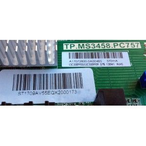 MAIN / FUENTE (COMBO) / AVERA A17072800 / BH-17190 / TP.MS3458.PC757 / ST1709AV55EQX200173 / PANEL´S LSC550FF05 / LSC550FF09 / MODELO 55EQX20 - Imagen 2