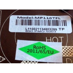 FUENTE DE PODER / WESTINGHOUSE 890-PMO-5003 / MP118TFL / 890-PM0-5003 / E255554 / PANEL T500HVN01.0-12v / MODELO EU50F2G1 TW-77101-A050B - Imagen 2