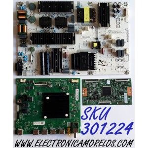 KIT DE TARJETAS PARA TV TOSHIBA·FIRE TV 4K·UHD·HDR / MAIN 317728 / TD.MT9020.703 / 317729 / T-CON 308271 / RSAG7.820.12014/ROH / FUENTE 301355 / RSAG7.820.10689/ROH / PANEL HD750Y1U72-TBL2K2 / DISPLAY HV750QUB-F91 / MODELO 75C350KU 75C350U