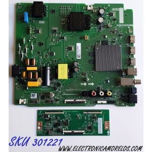 KIT DE TARJETAS PARA TV TOSHIBA·FIRE TV 4K·UHD·HDR / NUMERO DE PARTE MAIN FUENTE 323264 / TPD.T962X3.PC702 (T) / NUMERO DE PARTE T-CON 313436 / RSAG7.820.11133/ROH / PANEL HD500Y1U52-T0LB\S0\SM\ROH / DISPLAY T500QVN04.1 / MODELO 50C350LU