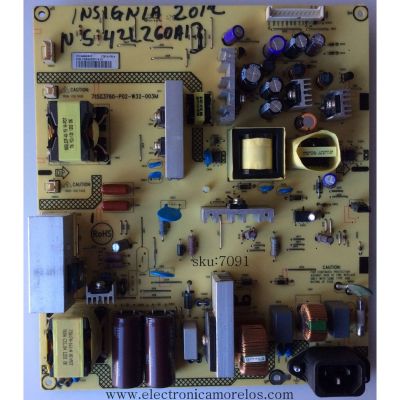 FUENTE DE PODER / INSIGNIA PWTVCQAAAXA7 / CQAAAXA7 / 715G3760-P02-W32-003M / PANEL T420HW06 V.4 / MODELO NS-42L260A13A