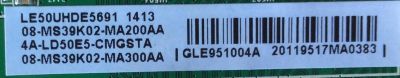 MAIN PARA TV TCL / NUMERO DE PARTE GLE951004A / 40-MS39KV-MAC4HG / 08-MS39K02-MA200AA / 08-MS39K02-MA300AA / 4A-LD50E5-CMGSTA / V8-MS39N02-LF1V026(E3) / MS39KV / MODELO LE50UHDE5691 - Imagen 2
