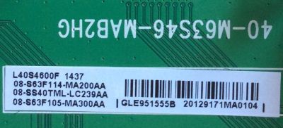 MAIN / TCL 08-SS40TML-LC239AA / 08-S63F114-MA200AA / 08-S63F105-MA300AA / 40-M63S46-MAB2HG / MODELO L40S4600F	 - Imagen 2