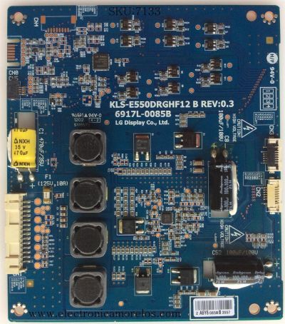 LED DRIVER / PANASONIC 6917L-0085B / KLS-E550DRGHF12B / KLS-E550DRGHF12B REV:0.3 / MODELO TC-L55E50	