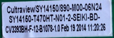 MAIN / SEIKI 42T0292 / 890-M00-06N24 / 1.80.60.00203 / CV3393BH-F / SY14150 / MODELO SE47FY19	 - Imagen 2