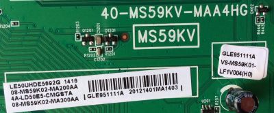 MAIN / TCL 08-MS59K02-MA200AA / 4A-LD50E5-CMGSTA / 4A-LD50E5-CMGSTA / 40-MS59KV-MAA4HG / MODELO LE50UHDE5692G	 - Imagen 2