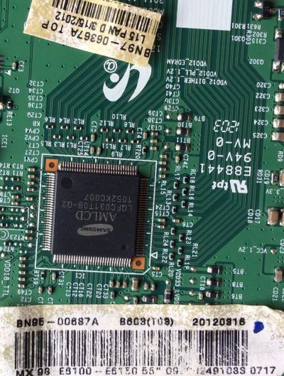 T-CON PARA TV SAMSUNG / NUMERO DE PARTE BN95-00687A / BN41-01788A / BN97-06367A / PANEL'S V750QWME02 / LTJ550HJ08-V / MODELOS UN55ES6003FXZA / HG55NA790MFXZA TS01 / UN55ES6100FXZA TS01 / UN55ES6150FXZA TS01 - Imagen 2