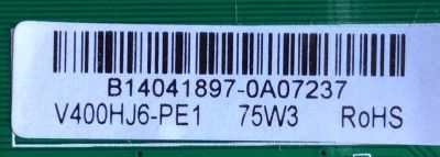 FUENTE / MAIN / SCEPTRE B14041897 / TP.MS3393.P712 / V400HJ6-PE1 / MODELO X405BV-FMQR8CNAV93CE	 - Imagen 2
