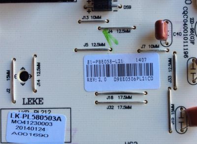 FUENTE DE PODER / SANYO LK-PL580503A / CQC04001011196 / 81-PBE058-L21 / MODELO DP58D34 P58D34-00	 - Imagen 2