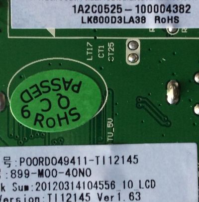 MAIN / SHARP 1A2C0525 / 899-M00-40N0 / T.RSC8.10A 11153 / MODELO LC-60E69U	 - Imagen 2