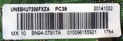 MAIN PARA TV SAMSUNG / NUMERO DE PARTE BN94-07917A / BN97-08902A / BN41-02257A / BN9407917A / PARTE SUSTITUTA BN94-07777A / PANEL CY-VH055FGLV1H / MODELOS UN55HU7200 / UN55HU7200FXZA TH01 / UN55HU7250 / UN55HU7250FXZA TH01 - Imagen 3