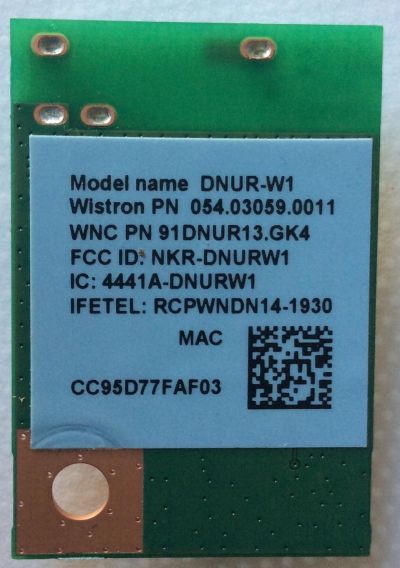 MODULO DE WI-FI / VIZIO DNUR-W1 / 054.03059.0011 / 48DNUR30.0GA / 91DNUR13.GK4 / NKR-DNURW1 / 4441A-DNURW1 / MODELO E55-C2 LWZ2SHAR	 - Imagen 2
