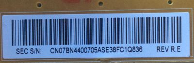FUENTE DE PODER / SAMSUNG BN44-00705A / BN4400705A / L60S1_EMS / MODELOS UN60H6300AFXZA HS01 /  UN60H6350AFXZA HS01 /UN65RU7200FXZA WB06  - Imagen 3