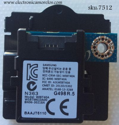 MODULO DE BIUETOOTH / SAMSUNG BN96-30218A / WIBT40A / UN55HU6950FXZA TS01	