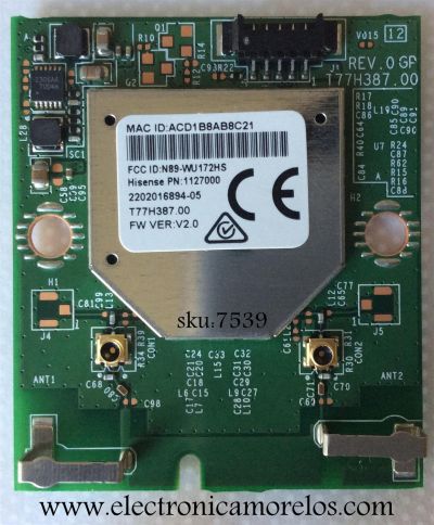 MODULO WI-FI / 1127000 / 2202016894-05 / T77H387.00 / MODELO 50H5GB	