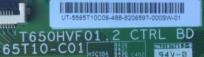T-CON / JVC 55.65T10.C06 / 5565T10C06 / T650HVF01.2 / 65T10-C01 / MODELO EM65FTR TA10EKO	 - Imagen 2