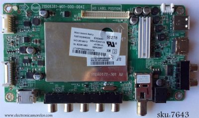 MAIN / VIZIO 756TXDCB02K0600 / TXDCB02K060 / TXDCB02K0600004 / 715G6381-M01-000-004I / MODELO E390-B1 LTY6PSBP	