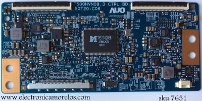 T-CON PARA TV SHARP / INSIGNIA / NUMERO DE PARTE 5550T20C10 / T500HVN08.3 / 55.50T20.C10 / 50T20-C06 / PANEL'S TPT500J1-HVN08 REV:S300B / HD500DF-B57(010)\T1\S1\GM\ROH / MODELOS NS-50D550NA15 / LC-50LB261U