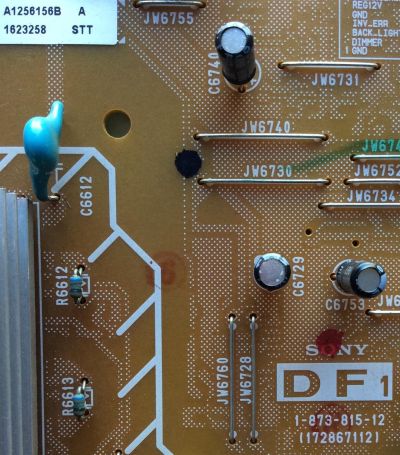 TARJETA DF1 / A-1256-156-B / A1256156B / 1-873-815-12 / 172867112 / MODELO KDL-40WL135	 - Imagen 2